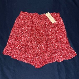 NWT SIZE XS COPPER KEY FLORAL SHORTS